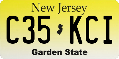 NJ license plate C35KCI