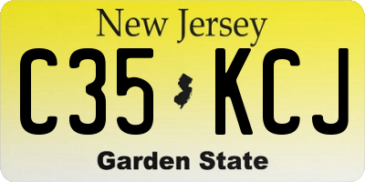 NJ license plate C35KCJ
