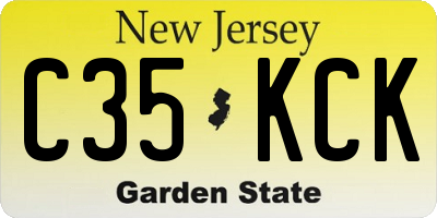 NJ license plate C35KCK
