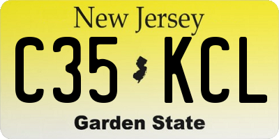 NJ license plate C35KCL