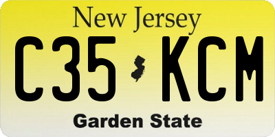 NJ license plate C35KCM