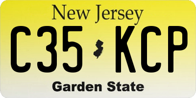 NJ license plate C35KCP
