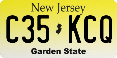NJ license plate C35KCQ