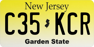 NJ license plate C35KCR