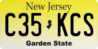 NJ license plate C35KCS