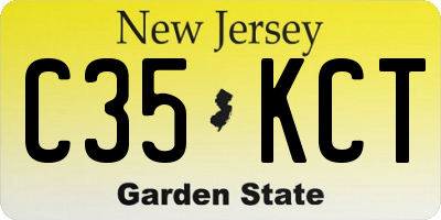 NJ license plate C35KCT