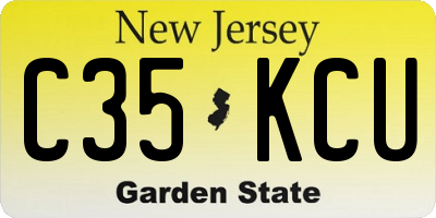 NJ license plate C35KCU