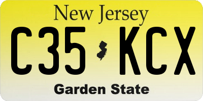 NJ license plate C35KCX