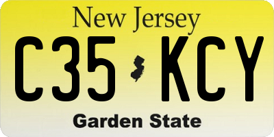 NJ license plate C35KCY