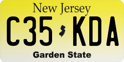 NJ license plate C35KDA
