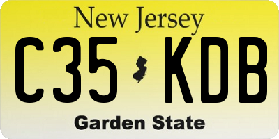 NJ license plate C35KDB