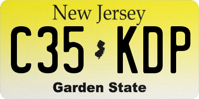 NJ license plate C35KDP