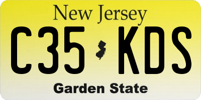 NJ license plate C35KDS