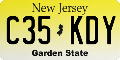 NJ license plate C35KDY