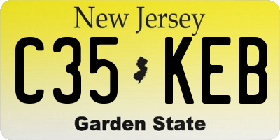 NJ license plate C35KEB