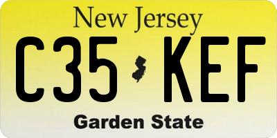 NJ license plate C35KEF