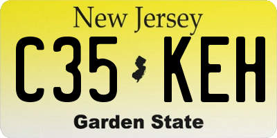NJ license plate C35KEH