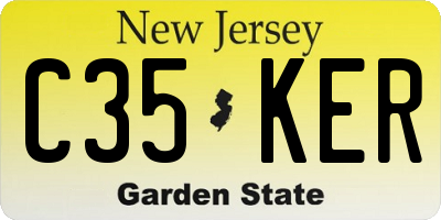NJ license plate C35KER