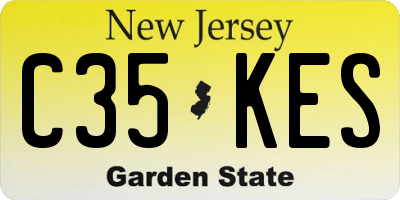 NJ license plate C35KES