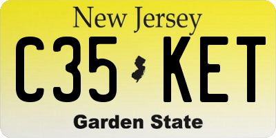 NJ license plate C35KET