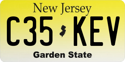 NJ license plate C35KEV