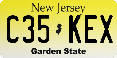 NJ license plate C35KEX