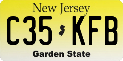 NJ license plate C35KFB