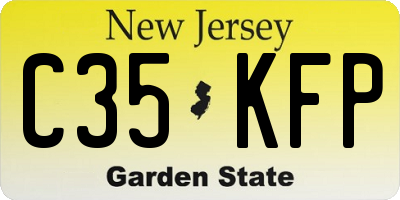 NJ license plate C35KFP