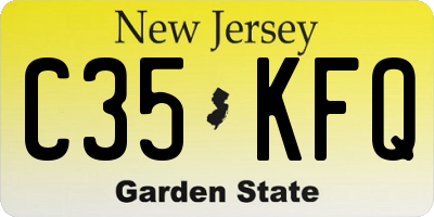 NJ license plate C35KFQ