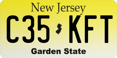 NJ license plate C35KFT