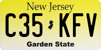 NJ license plate C35KFV