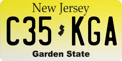 NJ license plate C35KGA