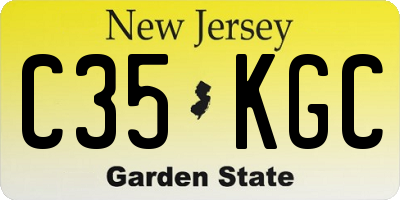 NJ license plate C35KGC