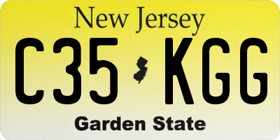 NJ license plate C35KGG