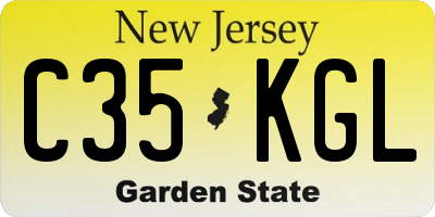 NJ license plate C35KGL