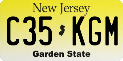 NJ license plate C35KGM