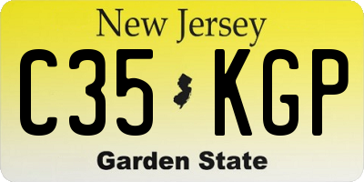 NJ license plate C35KGP