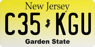 NJ license plate C35KGU