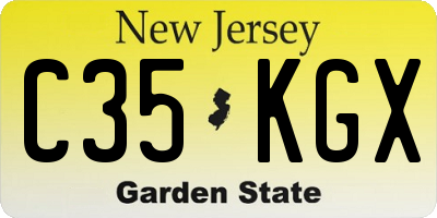 NJ license plate C35KGX