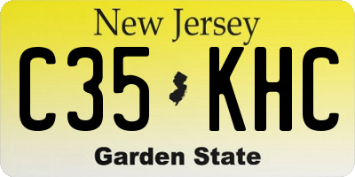 NJ license plate C35KHC