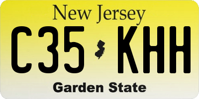 NJ license plate C35KHH