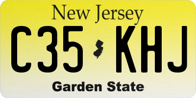 NJ license plate C35KHJ