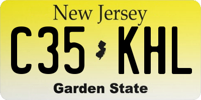NJ license plate C35KHL