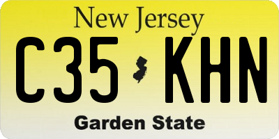 NJ license plate C35KHN