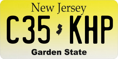 NJ license plate C35KHP