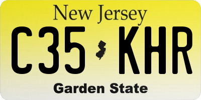 NJ license plate C35KHR