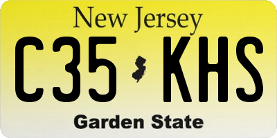 NJ license plate C35KHS