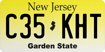 NJ license plate C35KHT