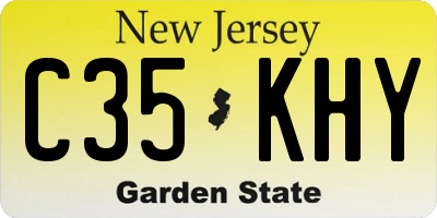 NJ license plate C35KHY