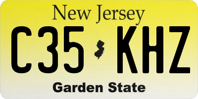 NJ license plate C35KHZ